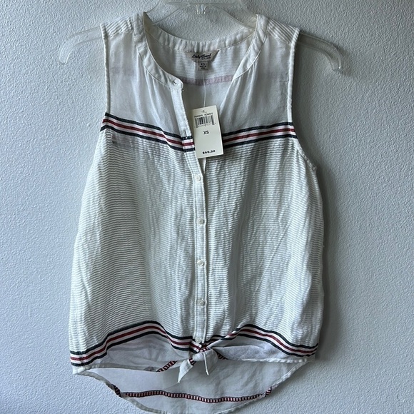 NWT Lucky brand top tank tied bohemian soft girl size XS - Picture 2 of 11